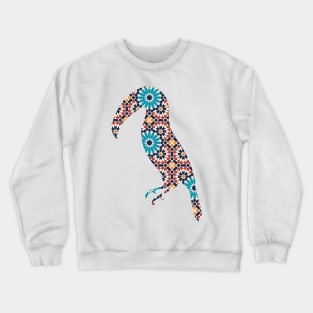 Toucan Silhouette with Pattern Crewneck Sweatshirt